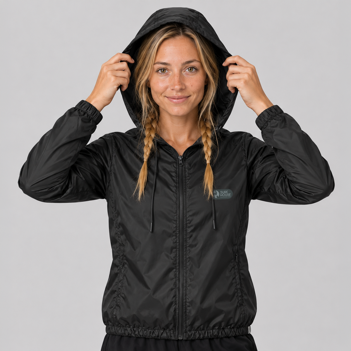 Corta-Vento Basic Fem Preto